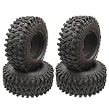 Copuhgima 4ピース1.9インチラバータイヤ1.9ホイールタイヤ108X40MM 1 / 10RCクローラー4 al 10 90046 03007用