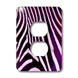 3dRose LLC lsp_20343_6 Zebra Animal Print 2-Plug Outlet Cover, Purple by 3D Rose (Home Improvement) 