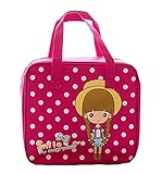 [かわいい女の子]キッズ/学生のランチトートバッグ再利用可能なピクニックバッグ