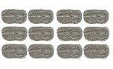 Deluxe Zebra Microfiber Replacement Steam Mop Pad Fits Bissell and Shark Lite and Easy (12 Pack)