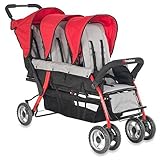 ファンデーションズ トリオ ストローラー レッド 3人 保育園 [並行輸入品]