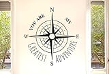 You Are My Greatest Adventure壁ステッカーアートデカール – Large (高さ57 cm x幅57 cmブラック