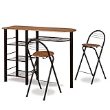 BEATON JAPAN ハイテーブルセット カウンターテーブル カウンターチェア セット (ブラック)