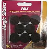 マジックスライダーのLp 61414 1インチブラウンラウンドセルフスティックパッド16カウントフェルト