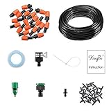 Yosoo 15m 灌漑システム 灌漑キット 給水システム セット DIY ドリップ灌漑システム 散水ホース 水やり 点滴灌漑 散水用具 花 植物 盆栽用