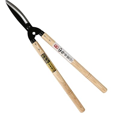 B、刈込鋏（両手鋏）木柄交換リメイク品 刻印名：判読不明 葉刈