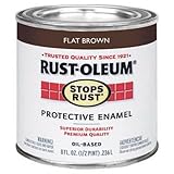 Rust-Oleum 239083 Stops Rust, 32 oz. Quart, Flat Brown [並行輸入品]