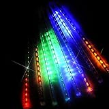 OMGAI LED Meteor Shower Rain Lights,Drop/Icicle Snow Falling Raindrop 30cm 8 Tubes Waterproof Cascad