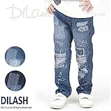 (ディラッシュ) DILASHデニムクラッシュパンツ/春 110 ブルー