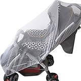 [Jiyaru] 2点セットベビーカー蚊帳 虫除け 安全なメッシュ　虫よけカバー White