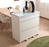 オリジナル レンジボード 家電収納　ホワイト レンジ台 シンプル おしゃれ (キッチンカウンター幅80)