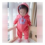 服　ファッション　ベビー　キッズ　カバーオール　新生児服　連体着　花　暖かい　バラ　80cm