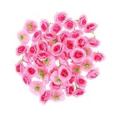 Lovoski 50個　人工　ローズ　シルク　フラワーヘッド　ガーデン　DIYの装飾　工芸　アクセサリー　８色選べ - ＃８, 3.5cm