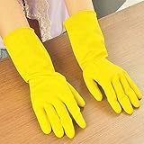 再利用可能な掃除手袋ラテックスゴム防水手袋を洗濯・キッチンの皿のために