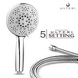 Sale Hand Held shower-head – Luxury Large 5インチ、Rainfall、クローム仕上げ+ 60 "ホース+ブラケット&フリー:テフロンテープ