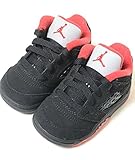 【8cm-16cm】NIKE AIR JORDAN 5 RETRO LOW TD ナイキ エアジョーダン 5 レトロ ロー TD ブラック×レッド ベビー キッズ 子供靴 スニーカー 8cm,-
