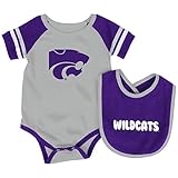 Kansas State Universityベビーボディスーツとよだれかけセット幼児Jersey