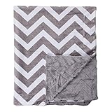 Bonne Nuit Super Soft Chevron Baby Blanket, Grey by Bonne Nuit