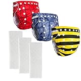 (ビッグエレファント) Big Elephant　おむつ　おむつカバー　布おむつ　3種類セット　サイズ調整可　やわらか　コットン　PD-01