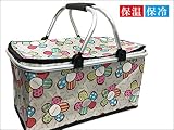 大容量保冷バッグ8/ アルミフレームバスケット レジカゴ型 クーラーバスケット 折りたたみ式