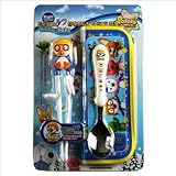 Edison Chopstick and Spoon with Case - For Right Hand, Pororo by Edison Chopstick