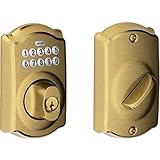Schlage be365cam609シリーズWキャメロットローズキーパッドデッドボルト