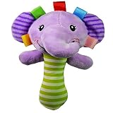 YooviベビーソフトPlush Hand Rattleおもちゃ幼児Dolls Elephant 1pc