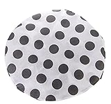 Super JP 不織布 扇風機カバー 保存袋としても!(グレー水玉)