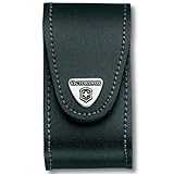 VICTORINOX BLACK LEATHER BELT POUCH (5-8 LAYER)