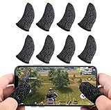 heyhome指サック【8個入り】 手汗対策 極薄 伸縮性抜群繊維 スマホゲーム 荒野行動 PUBG Mobile iPhone/Andro