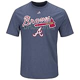 Atlanta BravesマジェスティックHeather Navy All In The Game Teeシャツ 3L