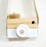 Sasuga 木製 玩具 おもちゃ カメラ 子ども 知育玩具 撮影小道具 (クリアホワイト)