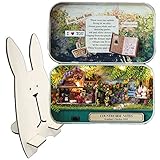 Active Island ドールハウス キット DIY スタンド ミニチュア 初心者 向け LED 照明 ボックスシアター a405 (森の中のお家)