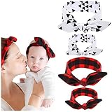 母娘バンダナスタイルHeadwrap & Bow Hair Ties – コットンスパンデックスStretches最良の快適&フィット – Baby & MomドレスUpスカーフヘッドバンドラップクラ