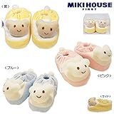 MIKIHOUSE FIRST(ミキハウスファースト)くまちゃん付きベロアブーティ フリー(11cm),ブルー