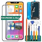 SRJTEK For iPhone XS MAX Hard OLED 交换修理用液晶パネルセット 6.5 インチ LCDディスプレイ スクリーン (Super Retina OLEDではない) A1921 A210 A2102 A2103 A2104 修理ツール