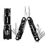 マルチツール Morpilot 1本14機能 ペンチ ナイフ ドライバー ステンレス製 折りたたみ コンパクト 明るさ500ルーメン LED懐中電灯付き キャンプ アウトドア 登山 防災 収納セット