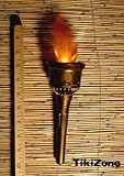 2つパックBattery Powered Fake ( Flameless ) Tiki Torch挿入