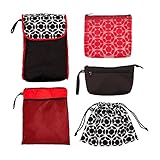 J.L. Childress Diaper Bag Organizer 5 Piece Set, Black/Fluorescent by J.L. Childress
