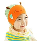 Laparc (ラパルク) カラフル 帽子 スタイ ベビー イエロー ブルー ベージュ ピンク オレンジ ( フリーサイズ ) セット (橙色)