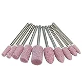 10pcs abrasive-mounted stone rotary tool 1\/8 shank for dremel
