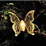 Spritech(TM) Solar Powered Light Sensation Colorful LED Butterfly Light for Christmas Decoration Law
