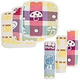 【６枚セット】MADHOLLY　8重ガーゼ 　抱っこ紐用よだれカバー　綿100％で赤ちゃんの肌に優しい　 柔らかい触り感　吸湿速乾ガーゼ　細菌防止