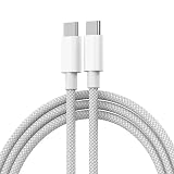 【タイプC 1メートル 2本セット】30日間保証 USB C ケーブル PD対応 60W急速充電 【PSE認証】 USB C to C コード 純正品 type-c ケーブル 高速データ 断線防止 iPhone 17/16/15 Pro/Plus/Pro Max、MacBook Pro/Air、iPad Pro/Airなどtype-c機種対応 充電コード(ホワイト)