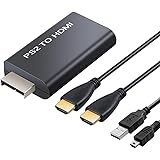 RGEEK PS2 to HDMI変換アダプタ-PS2 to HDMI コンバーター PS2専用HDMI, 1M HDMIケーブル付き+1M ハイスピードUSBケーブル