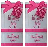Lil Miss July Future Beauty Queen Baby Burpよだれかけ布コットンタオル – 2のセット2