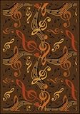 Joy Carpets Kid Essentials Music & Special Needs Virtuoso Rug Brown 3'10 x 5'4 [並行輸入品]
