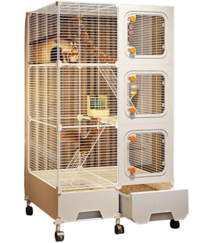 Amazon | LPYROSE チンチラケージ 大型 3 段 金属製 小動物リス