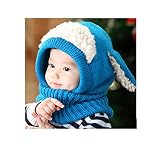 （ワイボーイジャパン）Wiboyjp　 ニット帽 　ベビー 　帽子　キッズ 　赤ちゃん 子供 用　かわいい　ニットキャップ 　うさぎ　風　キャップ　防寒　5色　選べる