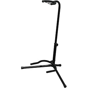 キクタニ ギタースタンド ラッカー塗装対応 転倒防止用ゴム付属 GS-101B ブラック